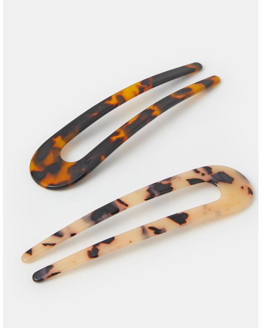 Accessorize Multicolor 2-Pack Tort French Hair Pins