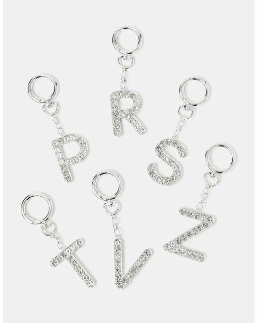Accessorize White Diamanté Initial Bag Charm
