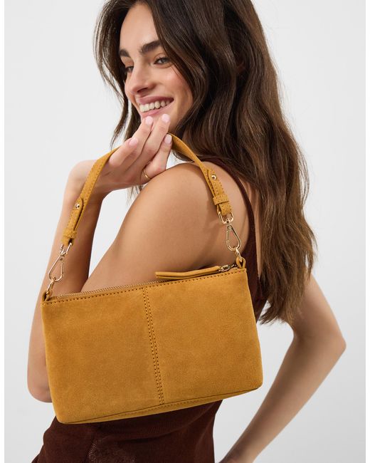 Accessorize Yellow Leather Crossbody Handbag