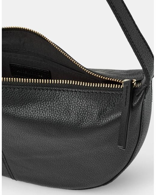Accessorize Black Leather Sling Crossbody Bag