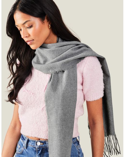 Accessorize Gray Super-soft Scarf Grey