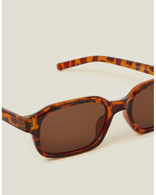 Accessorize Natural Mini Crystal Tortoiseshell Square Sunglasses