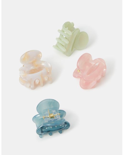 Accessorize White 4-Pack Mini Oval Resin Claw Clips