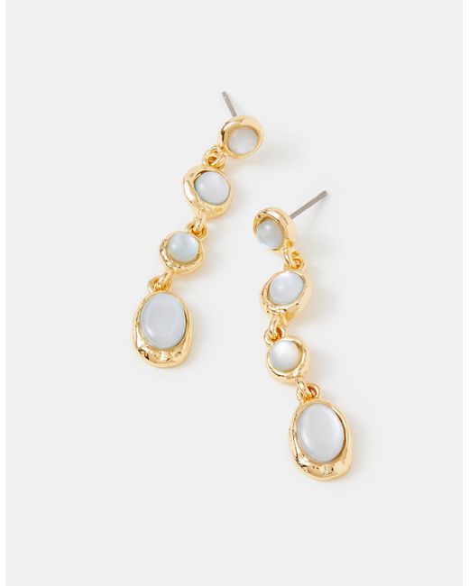 Accessorize White Mini Stone Drop Earrings