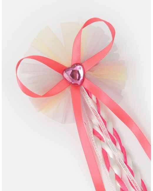 Accessorize Pink Neon Rosette Fake Hair Clip