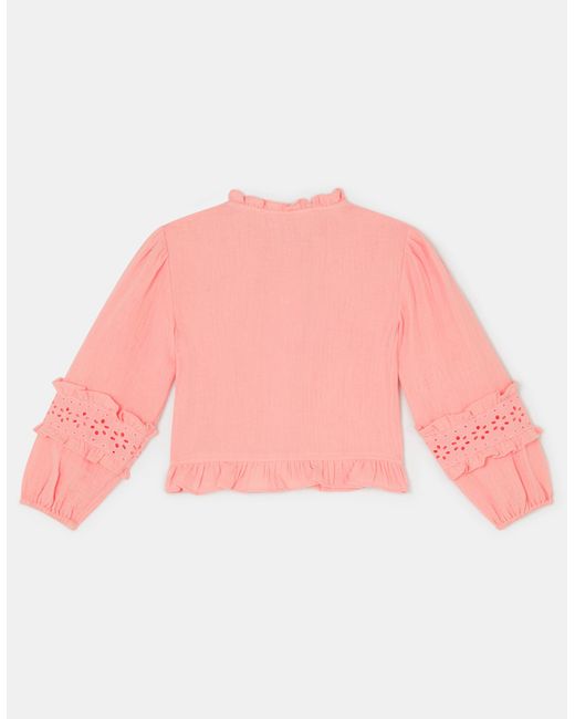 Accessorize Pink Broderie Ruffle Top