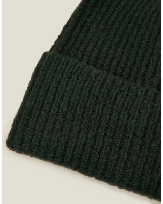 Accessorize Green Classic Knitted Soho Beanie Hat