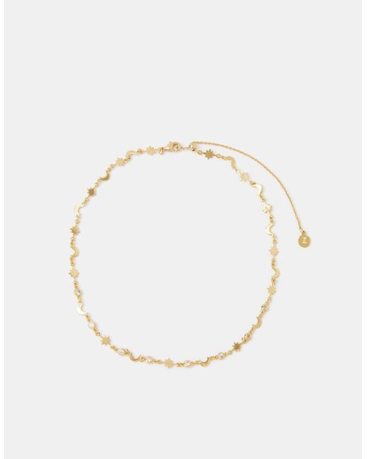 Accessorize White 14Ct-Plated Celestial Choker Necklace