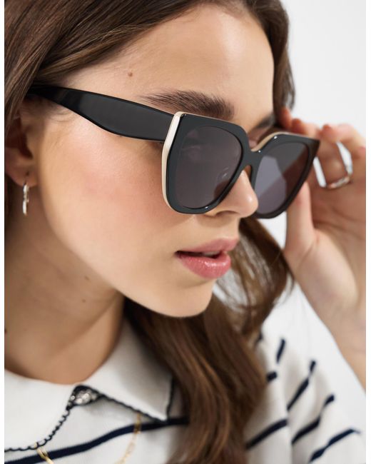 Accessorize Multicolor Acetate Oversized Mono Square Sunglasses