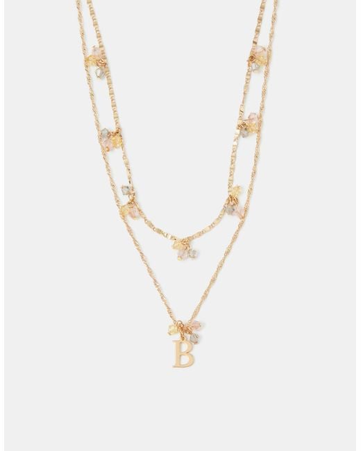 Accessorize White 2-Pack Initial Cluster Pendant Necklaces