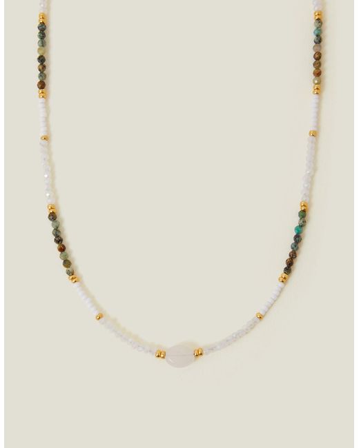 Accessorize Natural 14Ct-Plated Mix Bead Choker Necklace