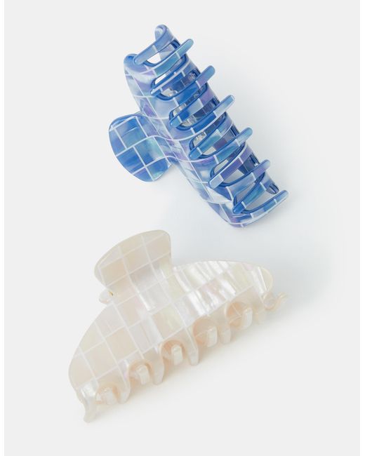 Accessorize Black 2-Pack Tile Resin Claw Clips