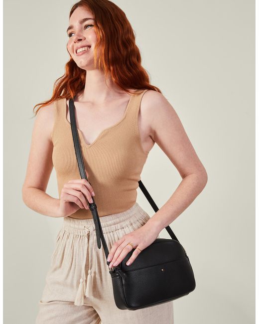 Accessorize Black Pu Push Lock Wallet