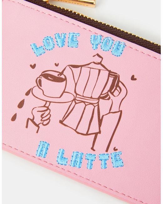 Accessorize Pink Love You A Latte Card Holder