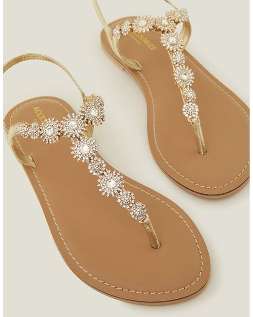 Accessorize Natural Rome Sparkle Sandals