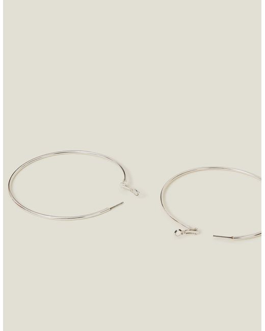 Accessorize Natural Mid-Size Simple Hoops
