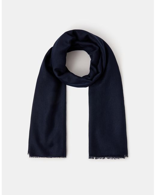 Accessorize Blue Lightweight Plain Woven Scarf