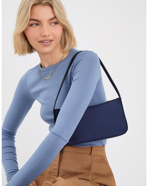 Accessorize Blue Satin Shoulder Bag