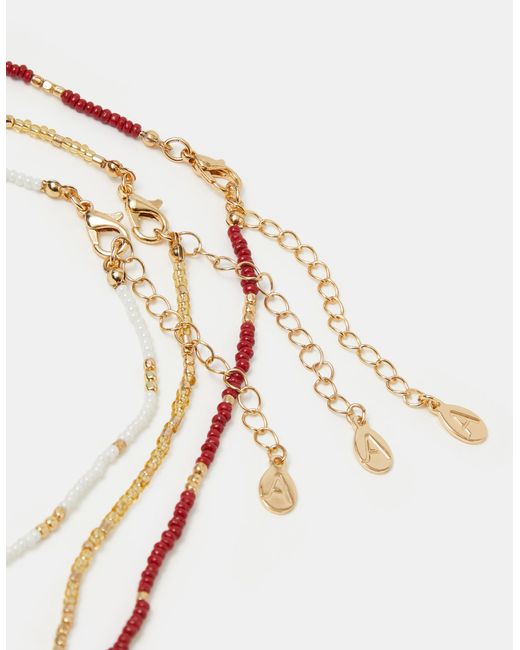 Accessorize Pink 3-Pack Skinny Beaded Necklaces