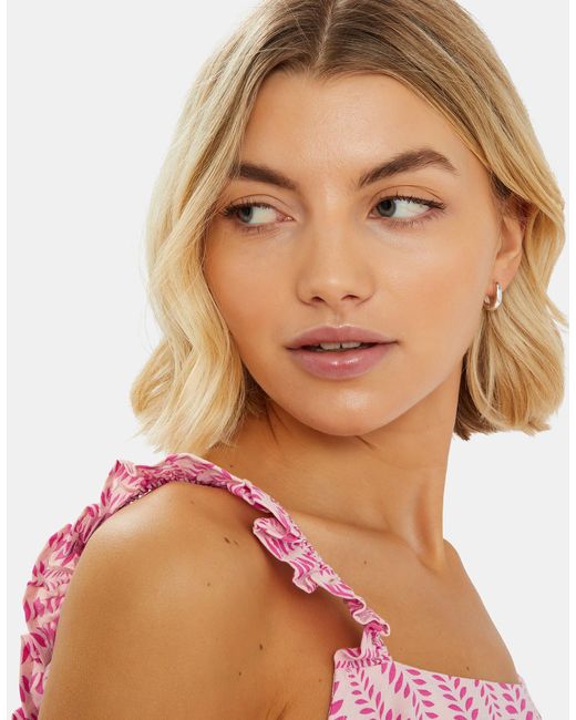 Accessorize Pink Ikat Frill Short Pyjamas Set