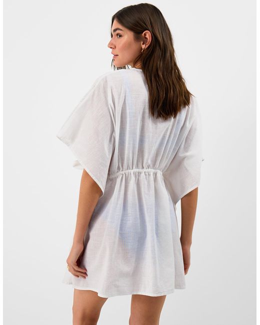 Accessorize White Shell Patchwork Mini Kaftan