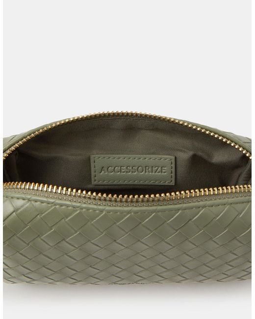 Accessorize Green Quilted Charm Pouch