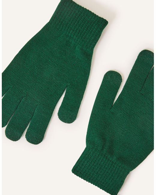 Accessorize Super Stretch Touch Gloves Green