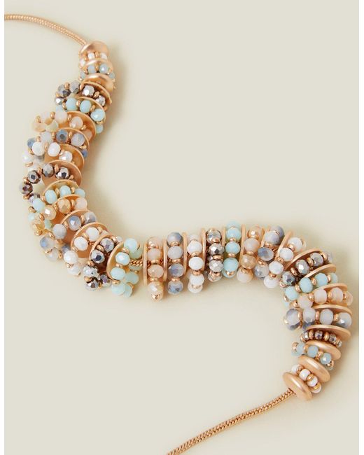Accessorize Metallic Disc Bead Collar Necklace