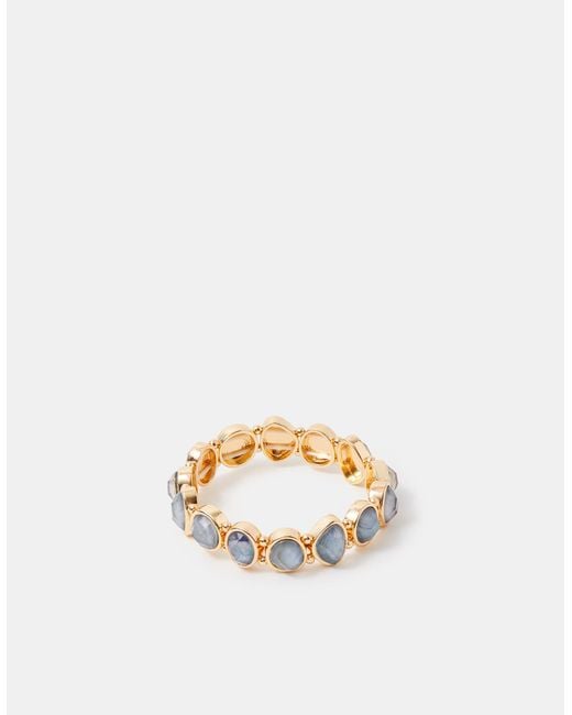 Accessorize Metallic Gemstone Stretch Bracelet
