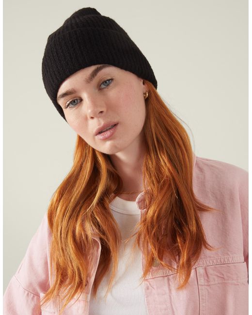 Accessorize Black Soho Knit Beanie Hat