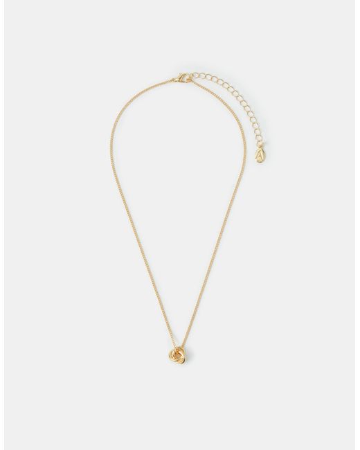 Accessorize White Knot Pendant Necklace