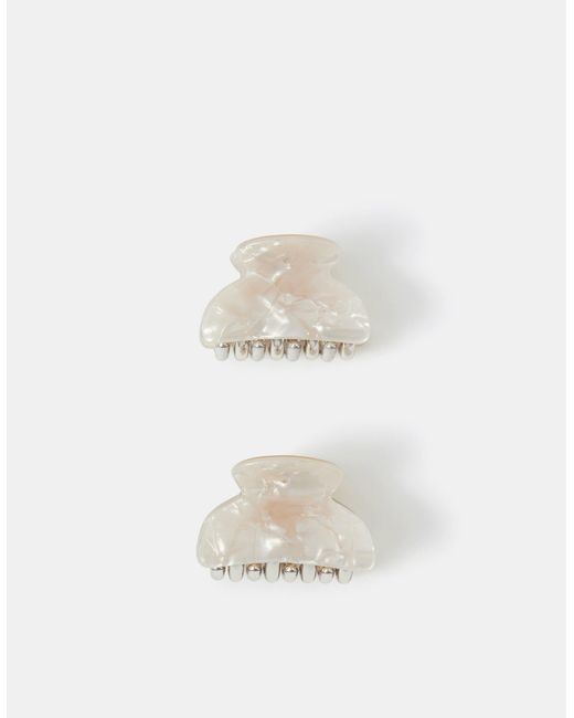Accessorize Natural 2-Pack Mini Pearlescent Resin Claw Clips