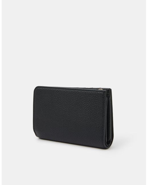 Accessorize Black Faux Leather Zip Purse