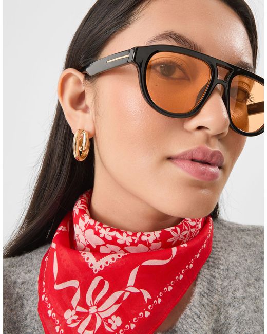 Accessorize White Tinted Aviator Sunglasses