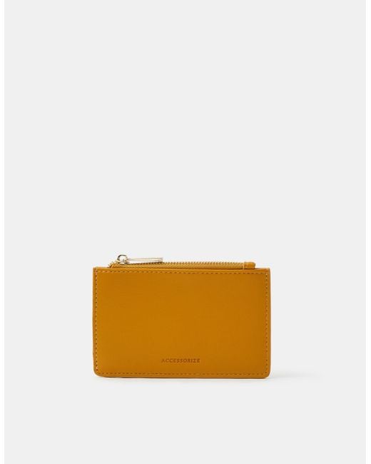 Accessorize Orange Plain Card Holder