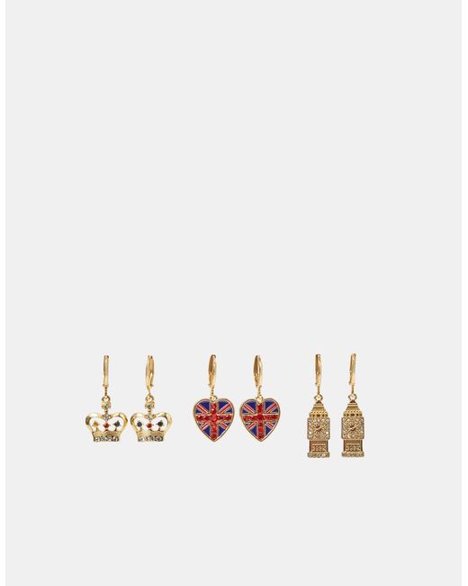Accessorize White 3-Pack London Hoop Earrings