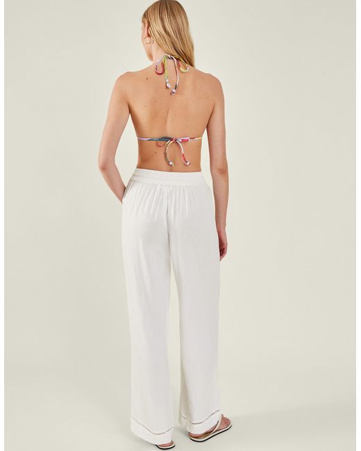 Accessorize Women's Embroidered Trousers White