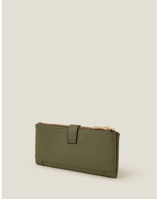 Accessorize Green Pu Push Lock Wallet