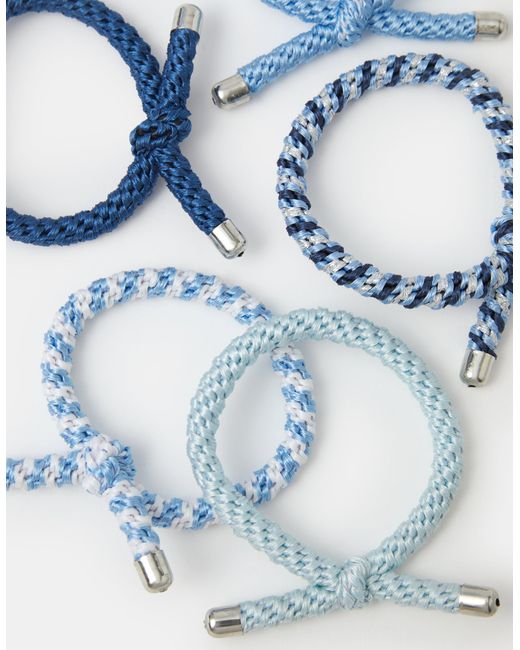 Accessorize Blue 5-Pack Knot Cord Hair Bands