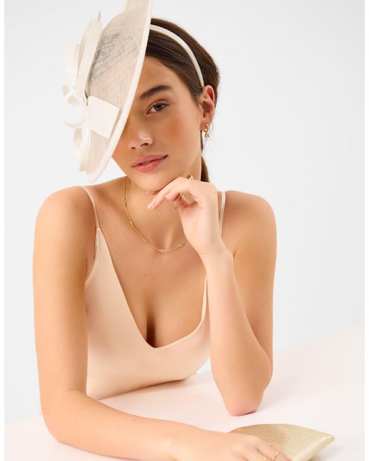 Accessorize Natural Bow Two Tone Fascinator