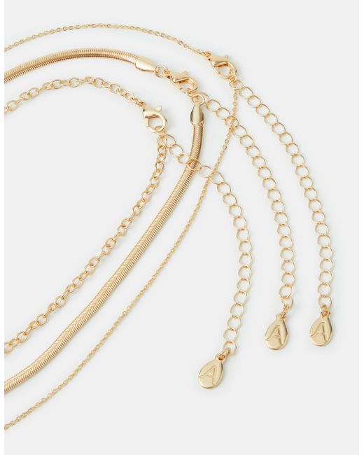Accessorize Natural 3-Pack Heart Pendant Chain Necklaces