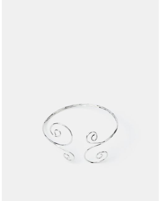 Accessorize Brown Swirl Metal Arm Cuff