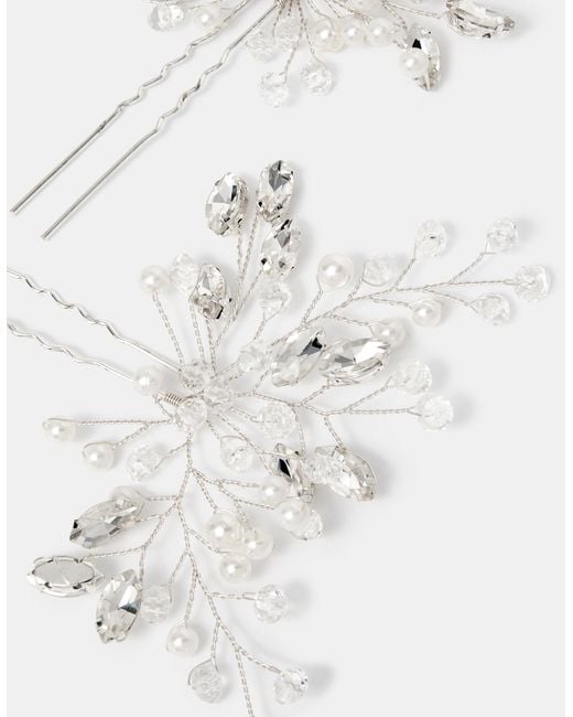 Accessorize White 2-Pack Pearl Hair Pins