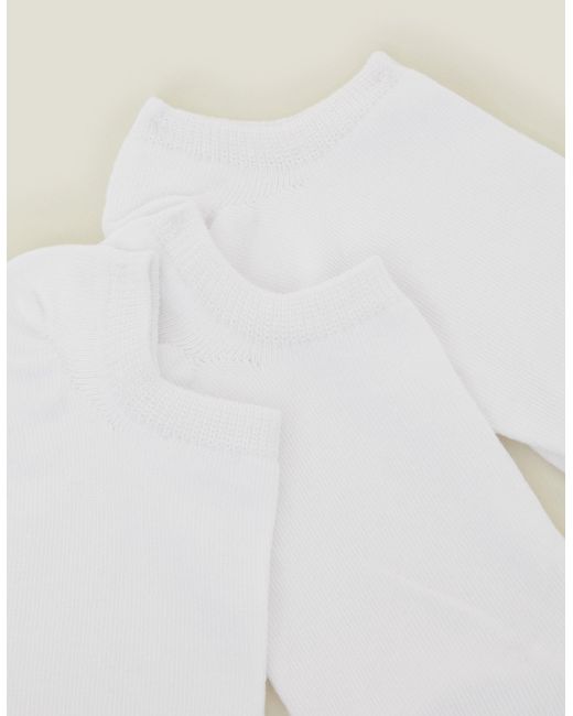 Accessorize Natural Cotton 3-Pack Trainer Socks