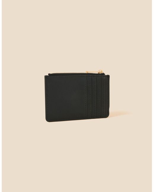 Accessorize Natural Pu Zip Card Holder