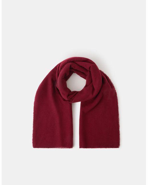 Accessorize Red Super Soft Plain Blanket Scarf
