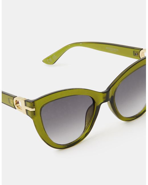 Accessorize Green Cat Eye Sunglasses