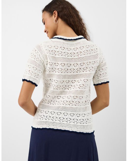 Accessorize White Knitted Polo Shirt