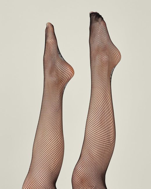 Accessorize Gray Regular Fishnet Tights