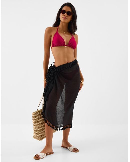 Accessorize Red Starfish Charm Triangle Bikini Top